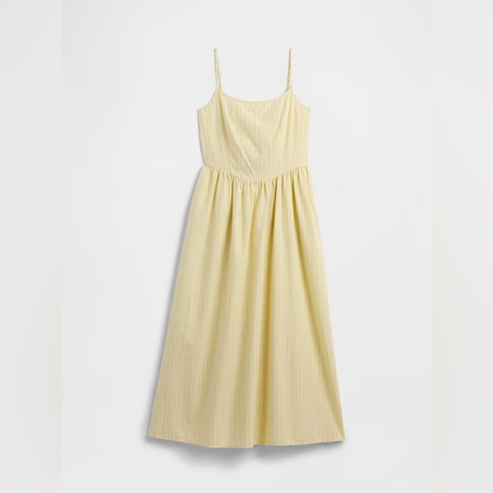 GAP Yellow Midi Sundress with Thin Straps